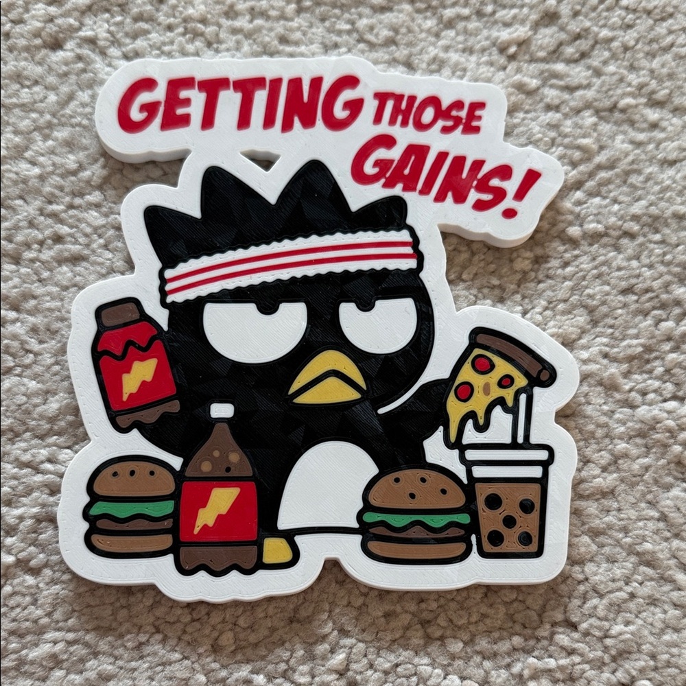 Printed Sanrio Badtz Maru Penguin Magnetic Decal